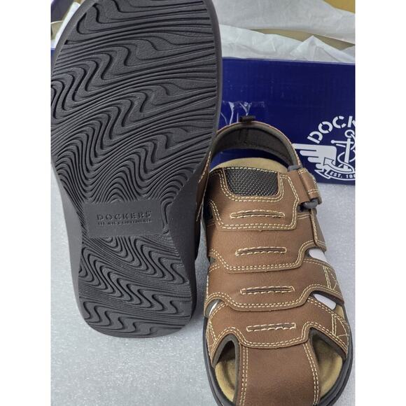 Men's Sandals Dockers Searose Sandal Rust / Brown Size 7M New In Box - Picture 7 of 7